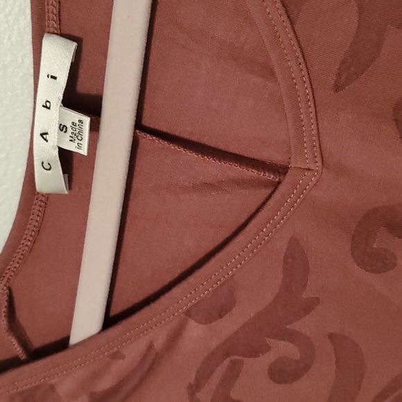 CAbi Charm Mauve Burnout Shirt- Size S - Picture 4 of 4